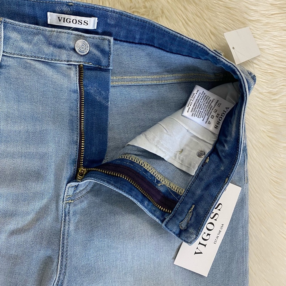 Vigross Ace High Rise Destructed Ankle Skinny Jeans, Size 32 - Picture 5 of 14